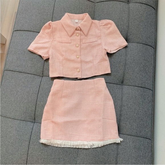 Tweed Set in Pink - Picture 2 of 8